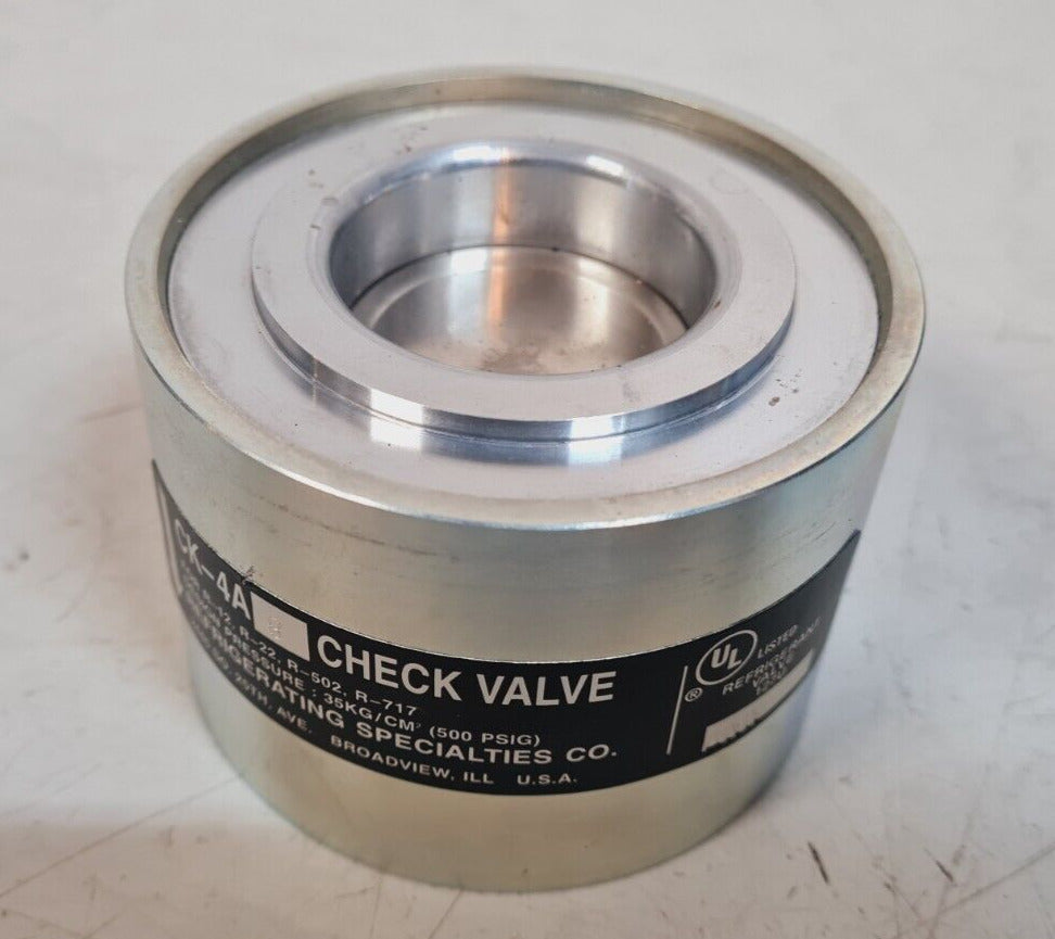 Refrigerating Specialties Check Valve CK4A | 8 | R-12 | R-22 | R-717