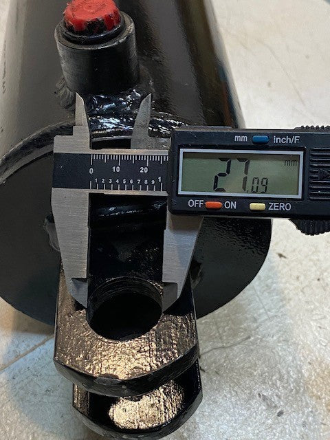 Hydraulic Cylinder 33-1/2" Long 5" Diameter 45mm Shaft 12mm Bore 27mm Bore