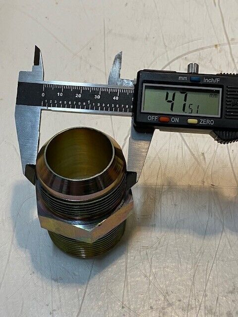 2 Quantity of Straight Hex Adapters 68mm H 33mm Bore 48mm Thread (2 Quantity)