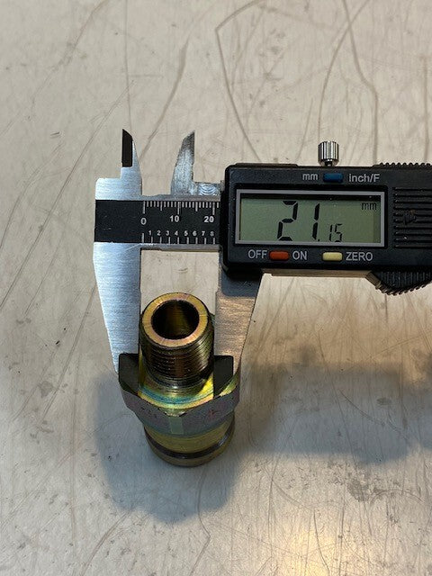 Hydraulic Male Fitting 9888-39 | 21mm Thread 13mm ID 35mm OD 30mm End