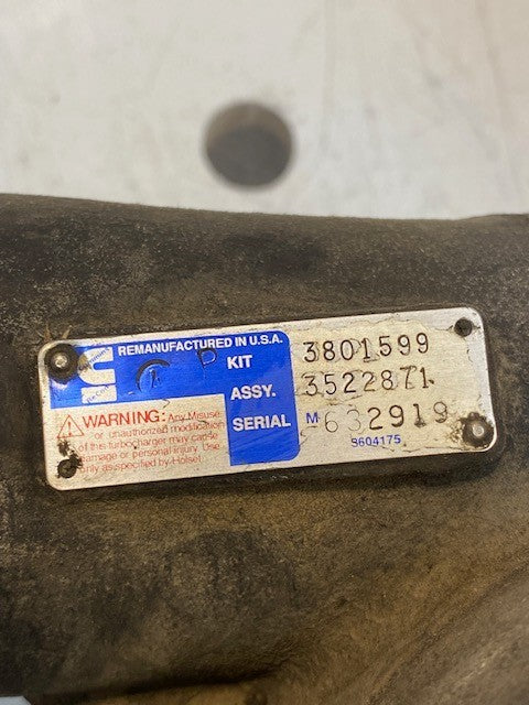 Cummins Holset Remanufactured Turbine Housing Turbocharger 3801599, 3519349