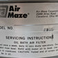 Air Maze F80S Oil Bath Air Filter 1" MPT | 5-1/2 in Outer Diameter 6-1/2 in Tall