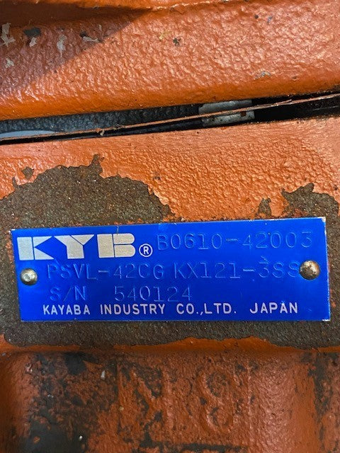 KYB Kayaba Hydraulic Pump B0610-42003, PSVL-42CG, KX121-3SS, 540124