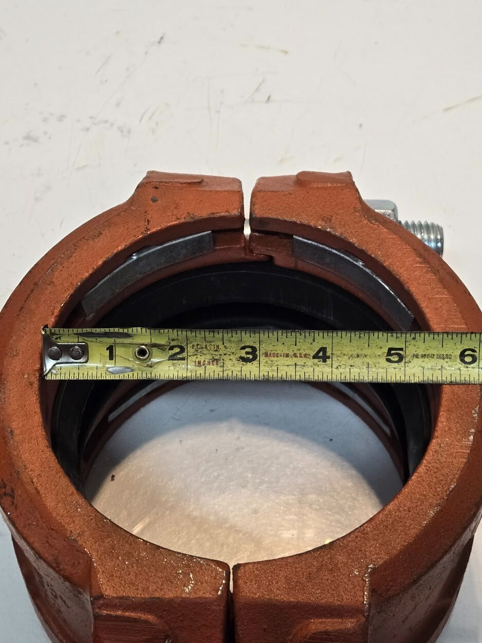 Gruvlok Roughneck Ductile Iron 5" Pipe Coupling Fig. 7005 Torque Bolts 250lb/ft