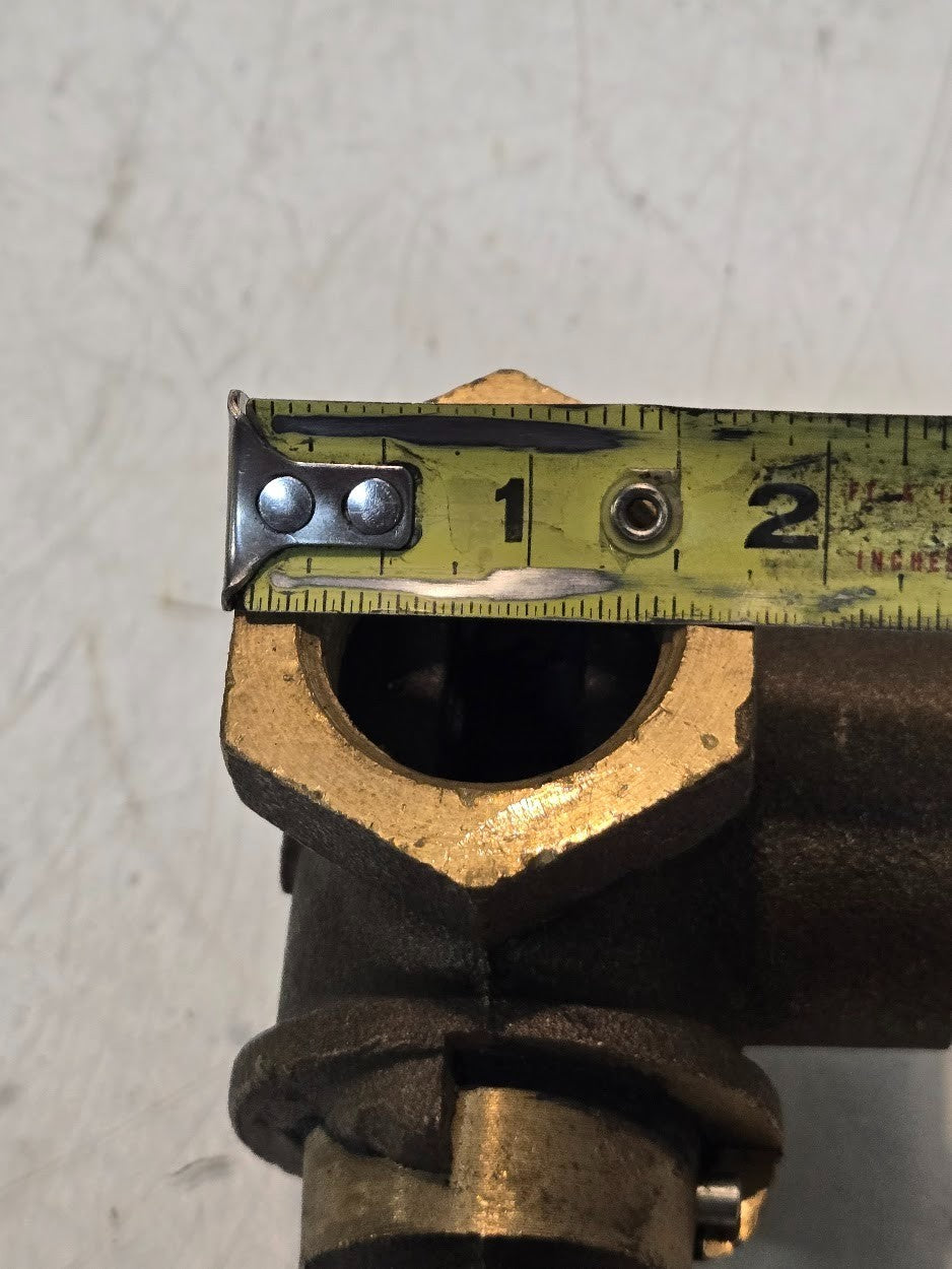 McDonald 150 3-Way Brass Valve 1 in FNPT Ports | Quarter Turn | 1-3/4 in Hex