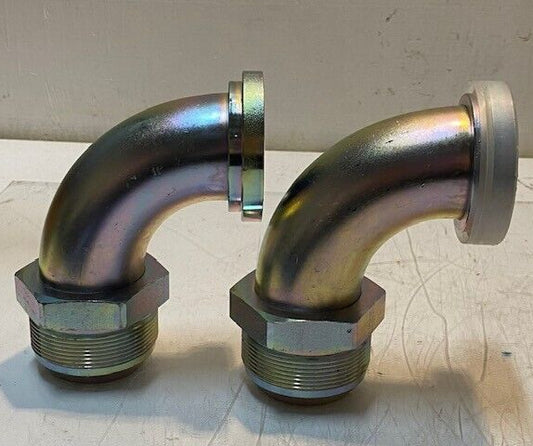 2 Qty of Hydraulic Split Flange 90 Degree Elbow Fittings 6" H 45mm ID (2 Qty)