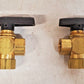 2 Qty. of 1/2" Female NPT Panel Mount Diverting Brass Valves (2 Qty)