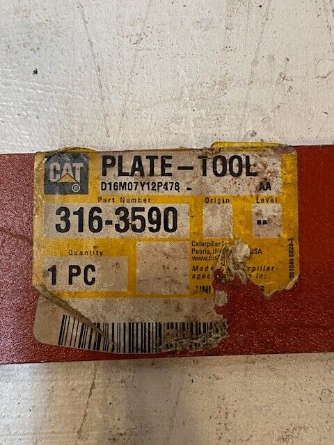 Caterpillar CAT Positioning Lever Plate 100L | 316-3590 | 31-1/2" Long