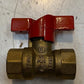 15 Quantity of Jomar Gas Ball Valves FIG-T205R 1/2" Red T-Handle (15 Quantity)