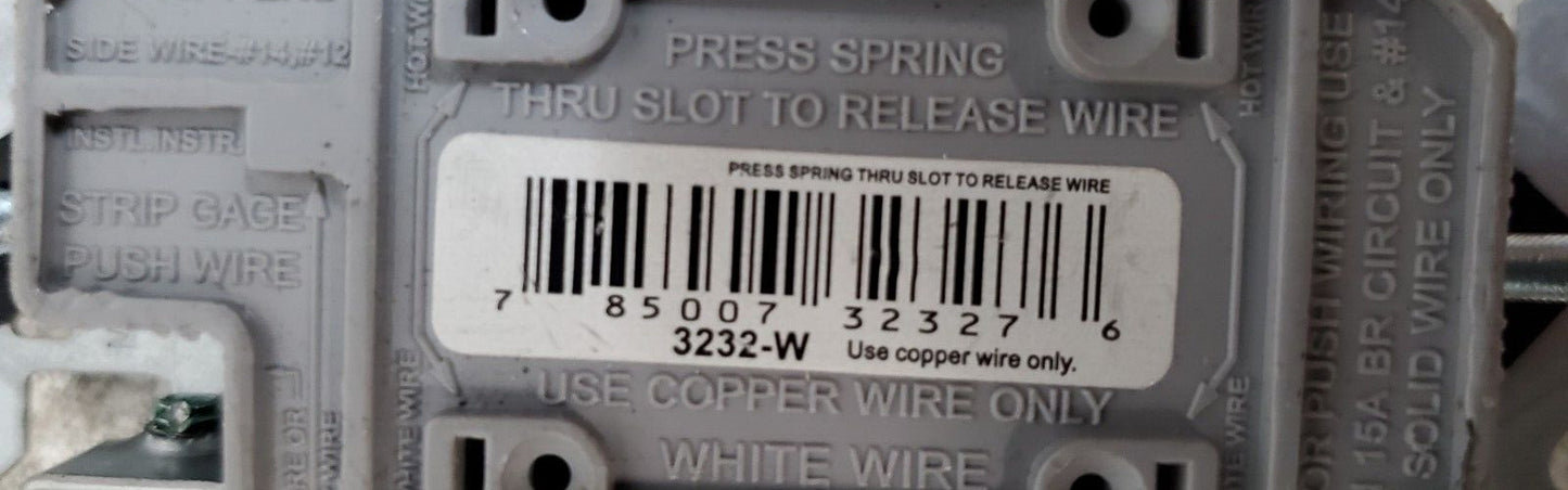 24 Qty P&S Duplex Receptacles 3232-I | 3232-LA | 3232-W 15A 125V (24 Qty)