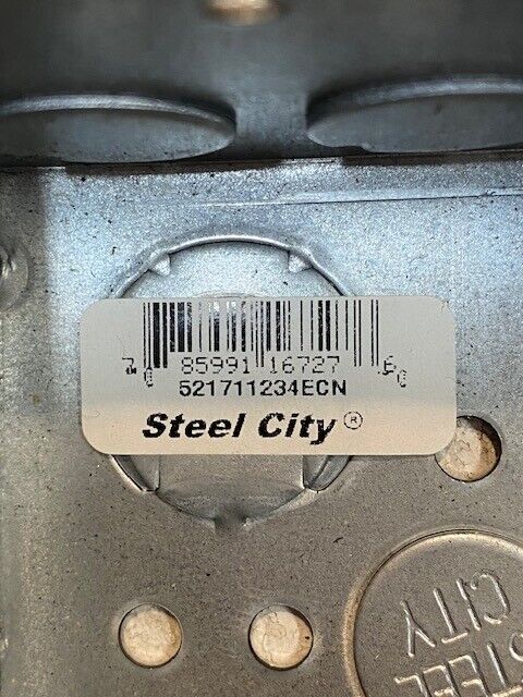 4 Quantity of Steel City 4 in 30.3 cu Metallic Square Boxes 521711234ECN (4 Qty)