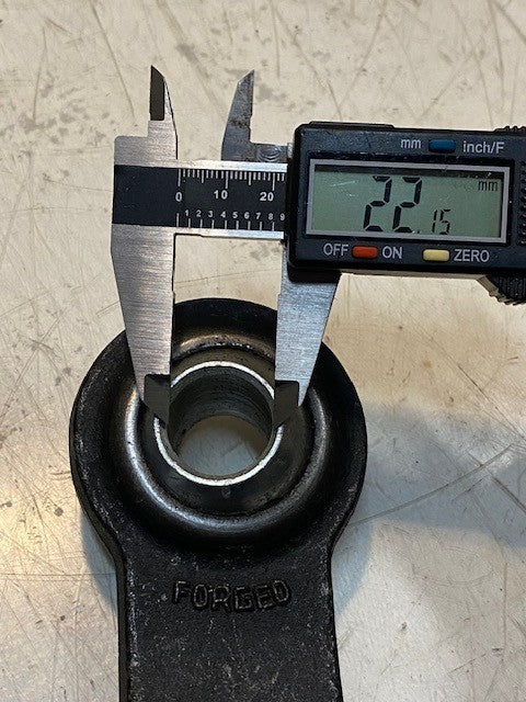 2 Qty of Forged Weld On End for Lift Arms 5-3/8" L 22mm Bore 1-3/4" Arm (2 Qty)