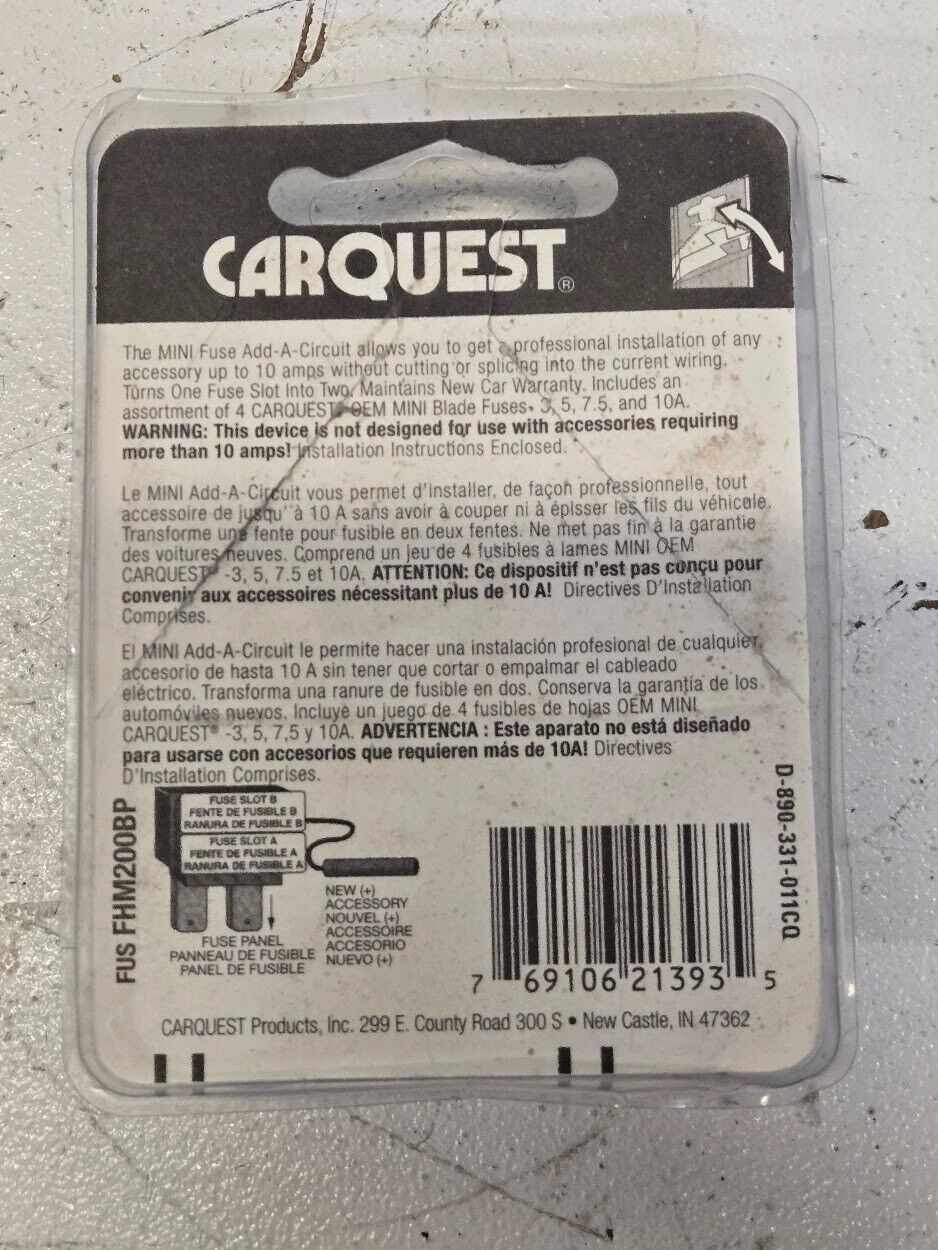 3 Quantity of Carquest Mini Add-A-Circuits FHM200BP | 76910621935 (3 Quantity)