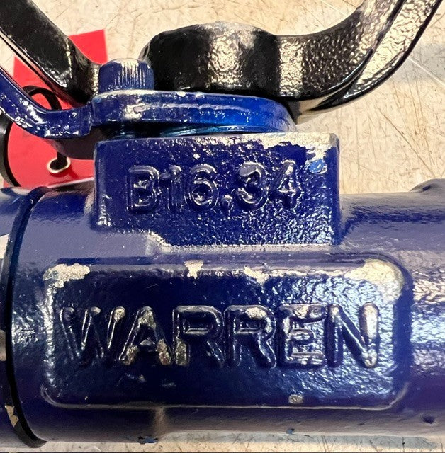 2 Quantity Warren 1/2 Inch Ball Valve B16.34 Threaded Industrial Shut Off Valve
