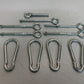 4 Pack of 5-3/8” Long Carabiners & 5 Pack of 8” Bolt Hangers  & 4.5” Bolt Hanger