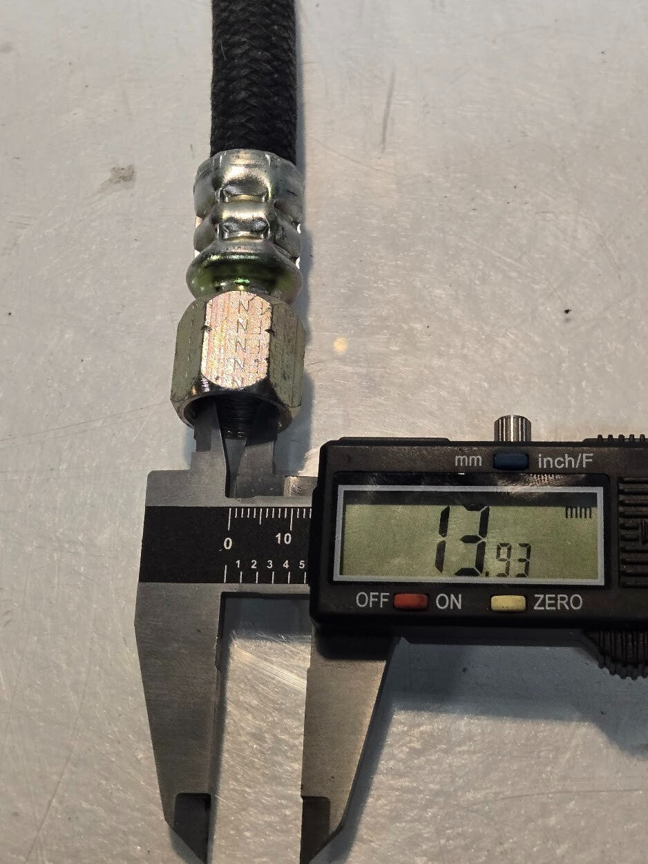 Flexible Hose AK0601800SS for Cummins 18" Long 14mm Ends with 19mm Hex