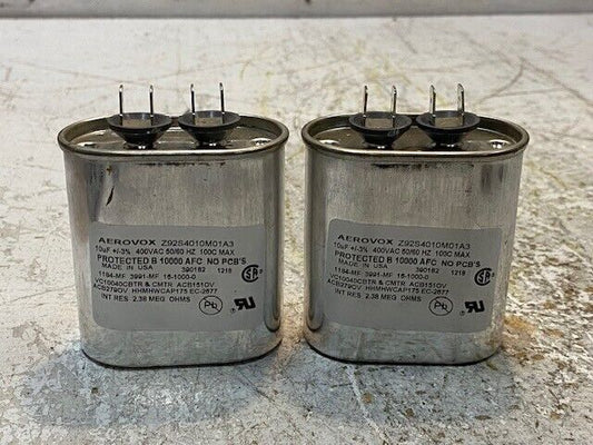 2 Quantity of Aerovox Capacitors Z92S4010M01A3 10uF 400VAC 50/60Hz (2 Quantity)