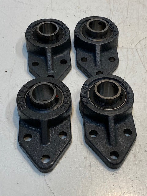 4 Qty of Peer Flange Bracket FB205 Insert Bearing UC205-16 | 25mm Bore (4 Qty)