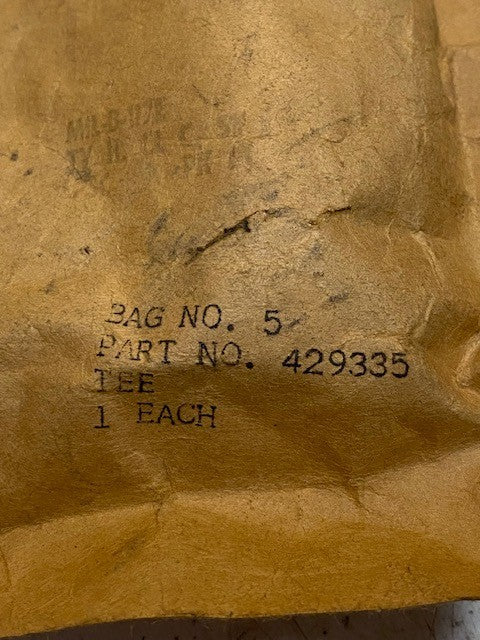 Parker 429335 Hydraulic Tee Adapter Fitting 22mm Thread 12mm ID