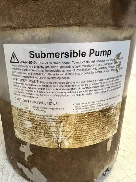 Kasco 3400C025 AquatiClear Submersible Circulator Pump 3/4 HP 120V 25' Cord