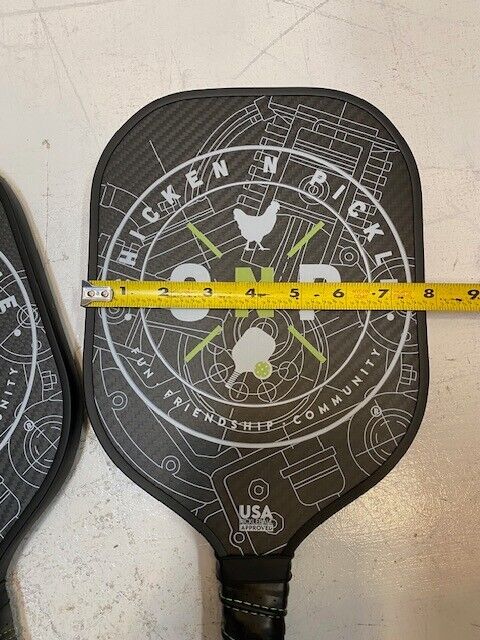 Pair of 2 Tria Milia Carbon USA Pickleball Approved Paddles 16" L 7-3/4" W