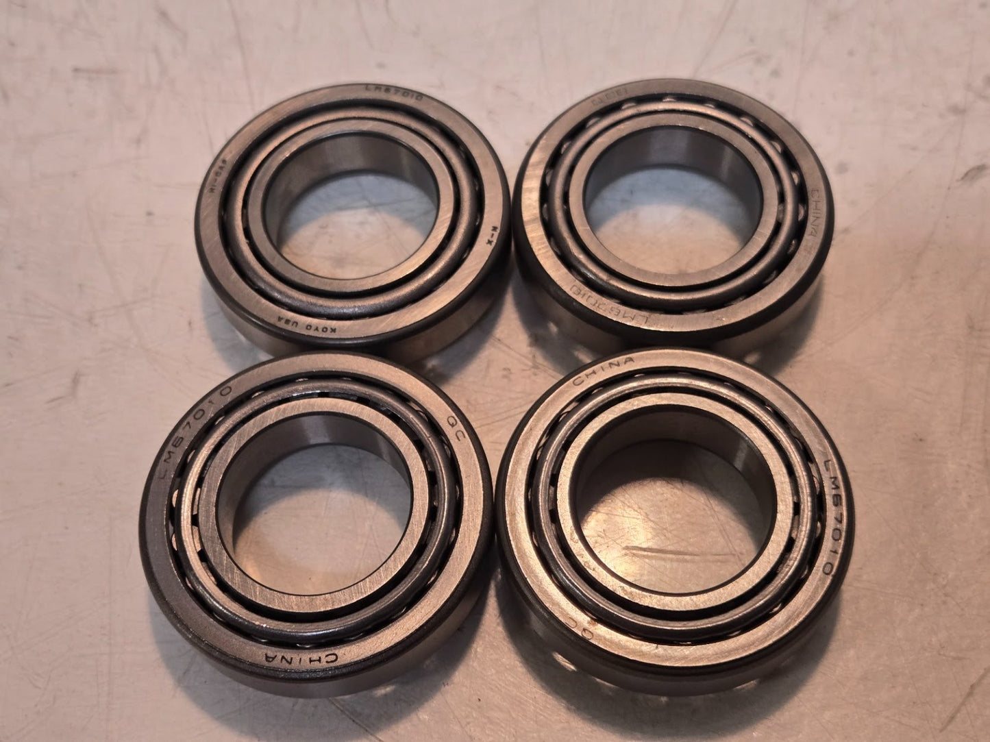 4 Quantity of Tapered Roller Bearings LM67048 LM67010 | 1-1/4" Bore (6 Qty)