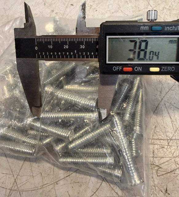 Bag Of 121 S.W. Anderson Zinc Plated FH-0518-24ZI PEM Studs Flat Tops