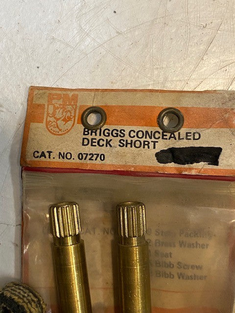 4 Quantity of P&M Cat. No. 07270 Briggs Concealed Deck Short (4 Quantity)