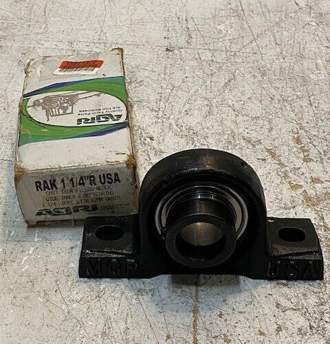 AGRI RAK 1 1/4" R Cast Iron Pillow Block 1-1/4" Bore w/ 62mm Outer