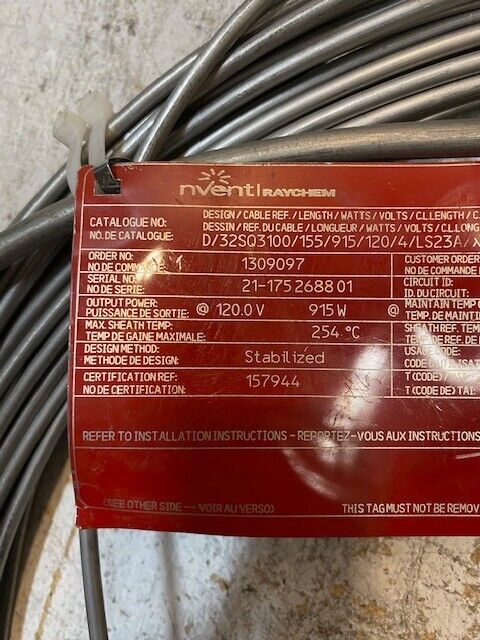 Nvent Raychem Mineral Insulated Series Electric Heating Cable Set 1309097