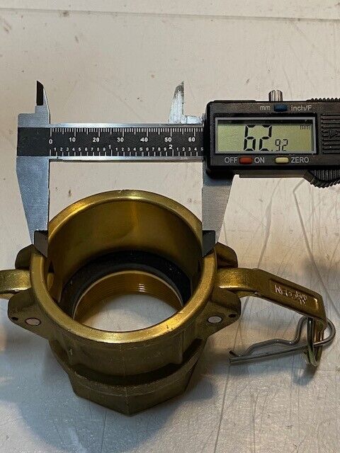 Neco D-200 Cam Lock Coupling 63mm Bore 76mm OD 56mm Thread Bore 67mm Thread OD