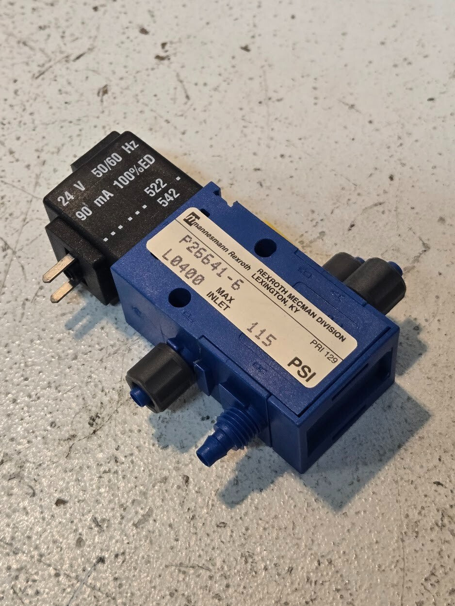 Mannesmann Rexroth P26641-6 Pneumatic Solenoid Valve L0400 Type 840 Valve 115PSI
