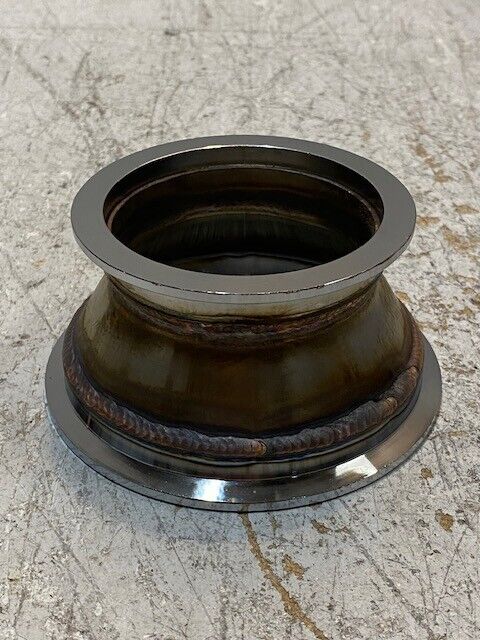 5 Qty of Steel Exhaust V Band Adapters 3-11/16" Top OD 4-11/16" Bottom OD -5 Qty