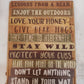 4 Qty Young's Inc Wooden Lesson from a Bear Wall Signs  20"Hx15"W 18016 (4 Qty)