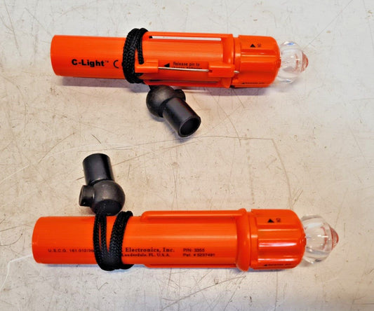 2 Qty. ACR Electronics C-Light Marine Light Safety Rescue Beacons 3355 (2 Qty)