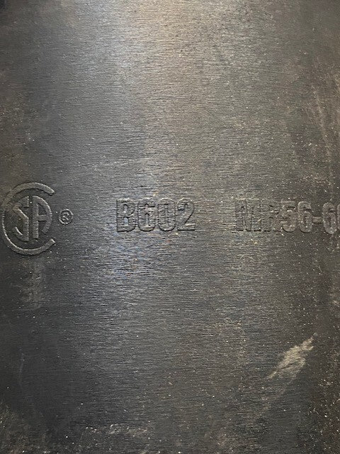 Mission Rubber Reducer Coupling SBCCI BOCA 6" CI/PL to 6" CI/PL, B602, MR56-66