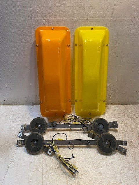 2 Quantity of ABS Roof Taxi TopLights & Magnetic Base 18" x 6.5" (2 Qty)