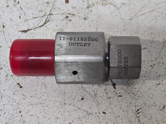 Hydraulic Outlet Check Valve and Adapter 11-6118S000 | 11-6117S000