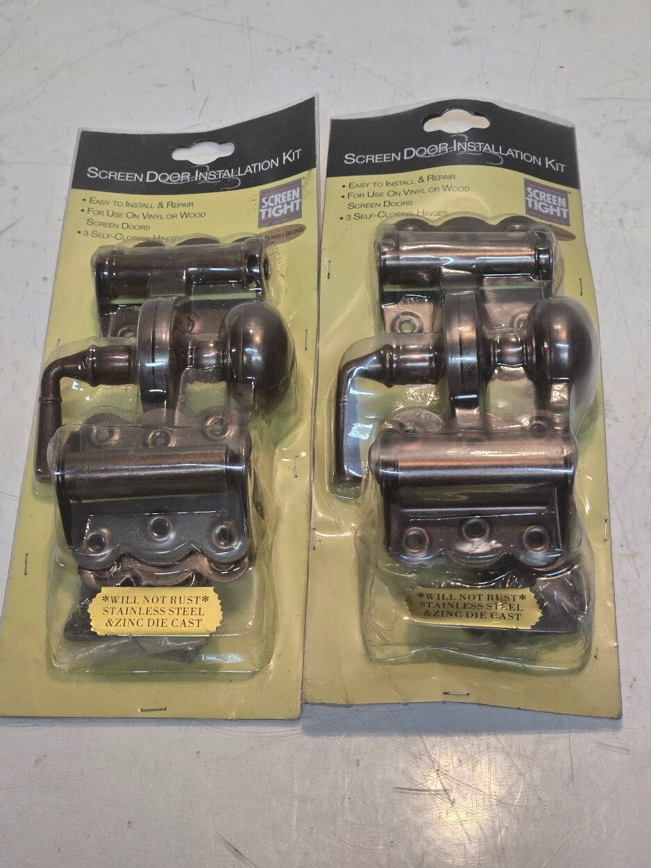 2 Quantity of Screen Tight Bronze Screen Door Hardware Kit 731677555554 (2 Qty)