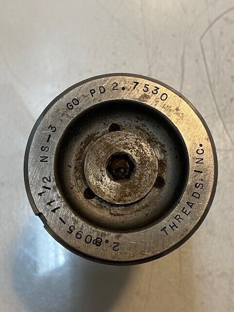 Threads Inc Thread Plug Gage 2.8095-11 | 1/2 NS-3 | GO PD 2.7530 WB-2481