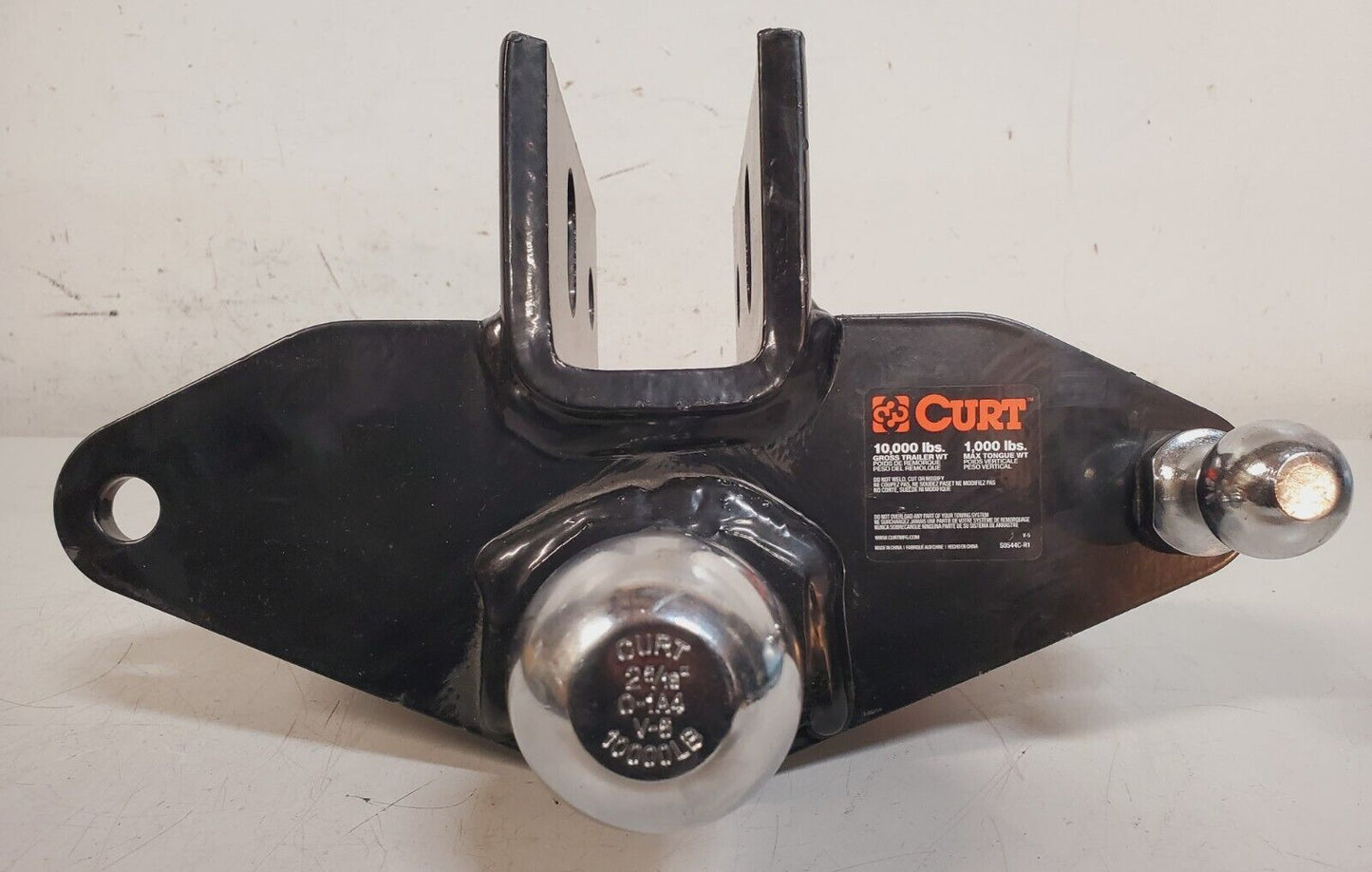 Curt Trailer Hitch W/Ball Mount 10000Lbs Gross Trailer 1000Lbs Tongue S0529X-RA