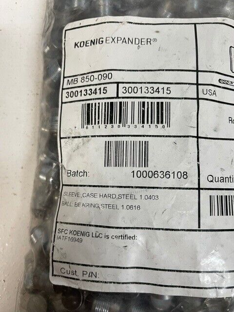 500 Pcs. Koenig Expander 9.0mm MB 850-090 | 300133415