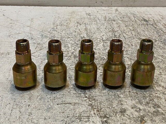 5 Quantity of Parker Hydraulic Crimp Style Hose Fitting 10171-6-6 (5 Quantity)