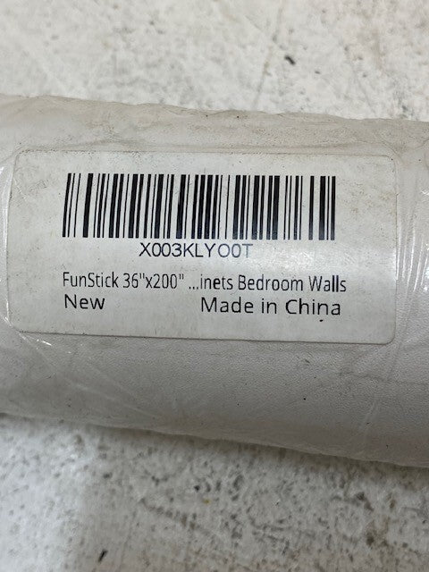 FunStick Self Adhesive Easy DIY 36"x200" Large Matte White Wallpaper Peel