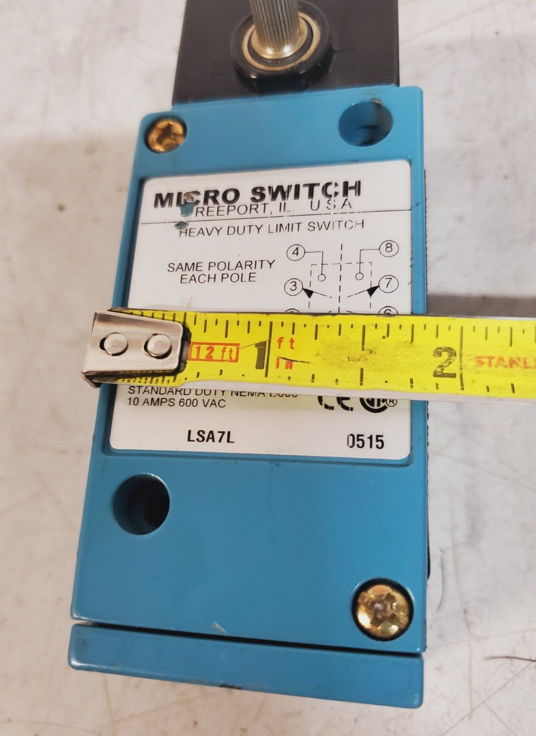 Honeywell Micro Switch Heavy Duty Limit Switch LSA7L | 0515 | 600VAC | 10A