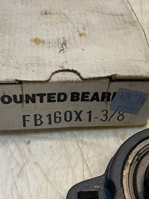 Hub City FB160X1-3/8, 1 3/8" Bore, Flange Bearing Unit, Set Screw, 2-Bolt