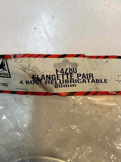 Tisco F4Z80 Flangette Pair 4-Bolt Relubricatable 5-3/4" OD