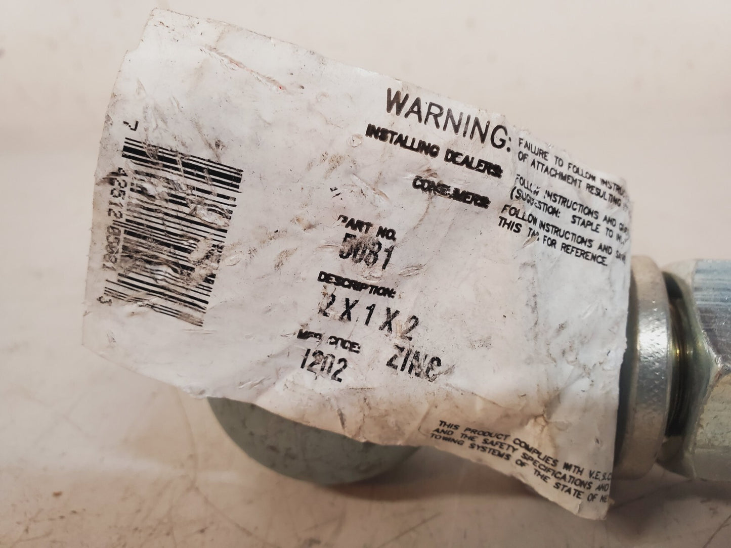 10 Quantity of Hitch Ball Zinc 2"x1"x2" | 5081 | 5000 Lb (10 Qty)