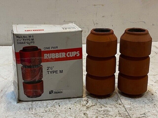 Oil States Pair of Rubber Cups Swab Cups 2-1/2" Type M | M-5