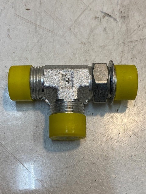 Parker 429335 Hydraulic Tee Adapter Fitting 22mm Thread 12mm ID